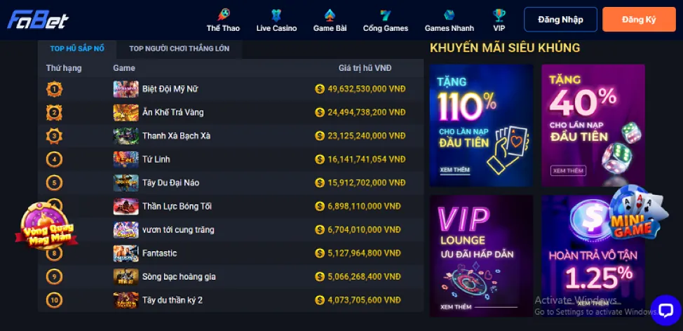 Game Bắn Cá Rồng tại Waybet